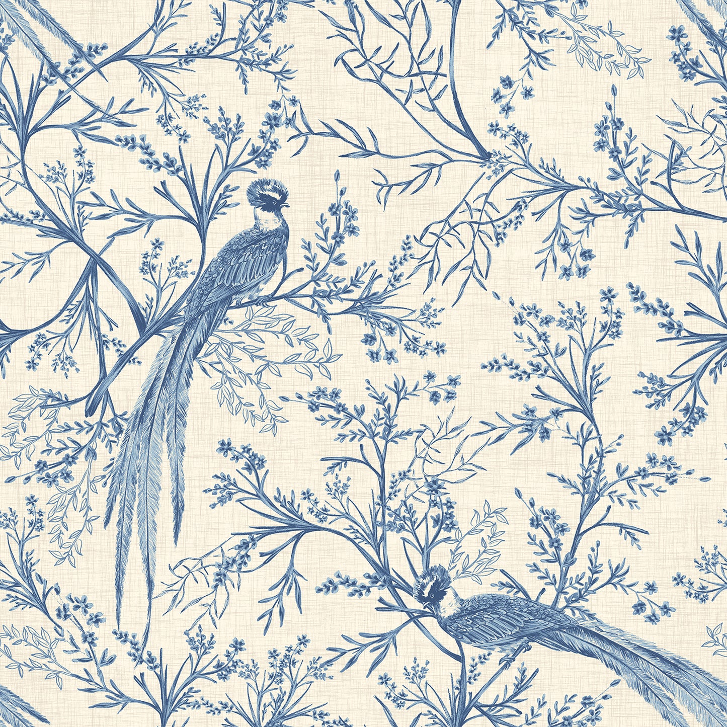 BIRD TOILE - Dark Denim