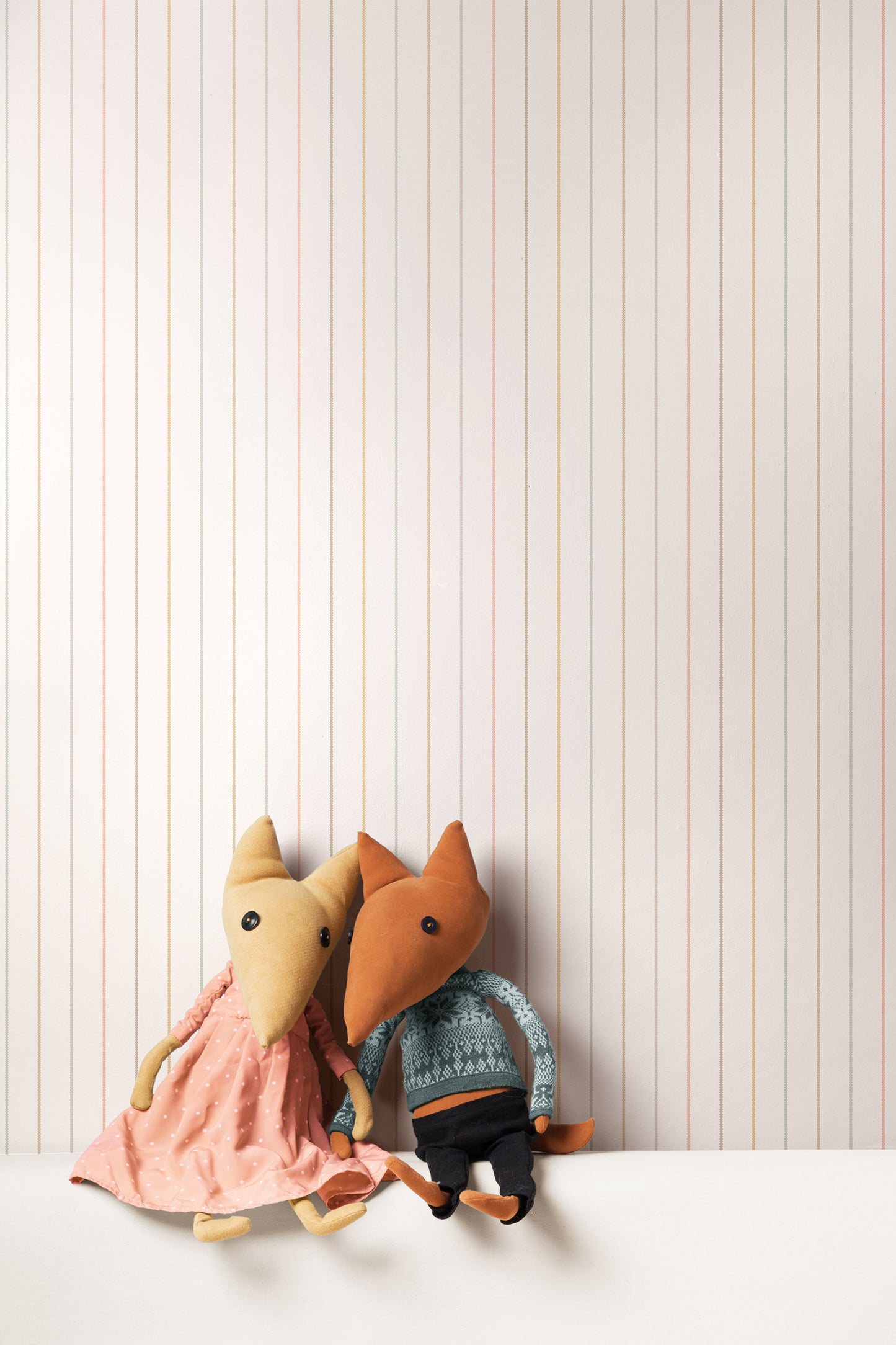 SCALLOP STRIPE - Linen & Straw Mix