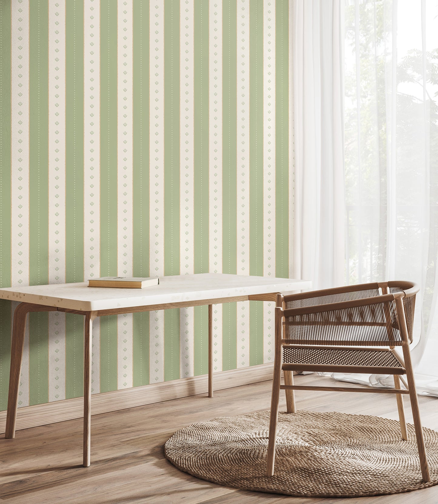 DECORATIVE STRIPE - Soft Sage
