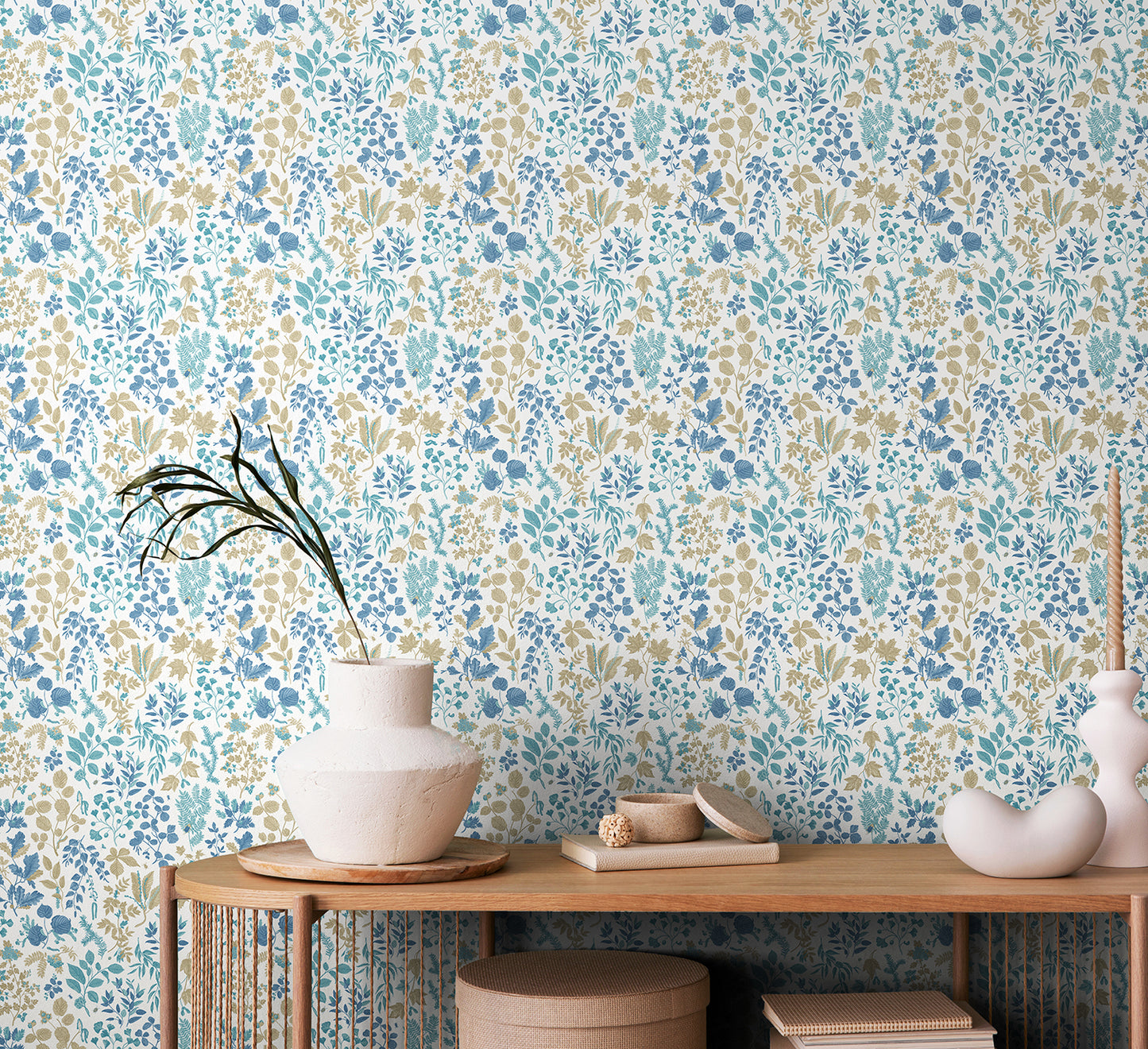 BOTANICAL LEAVES - Denim Mix