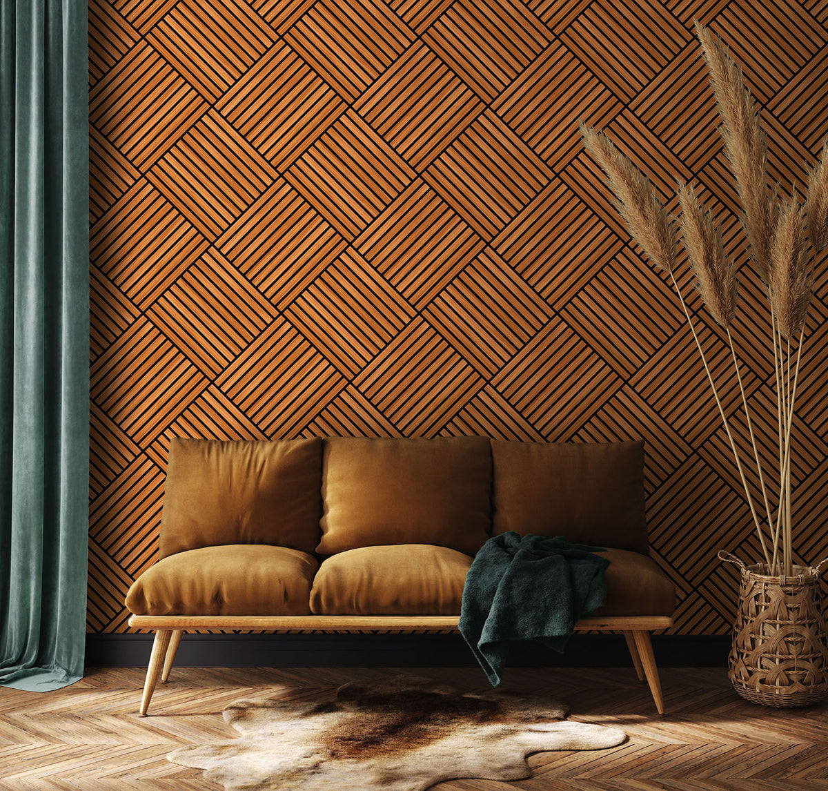 DIAMOND SLAT LARGE - Teak