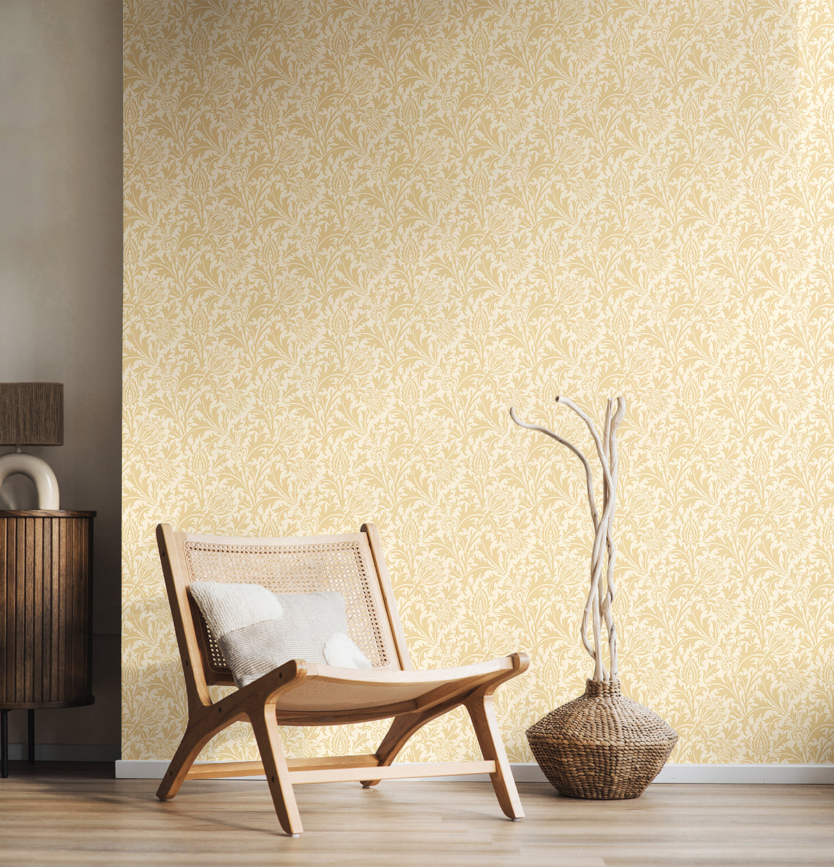 THISTLE DAMASK - Soft Gold
