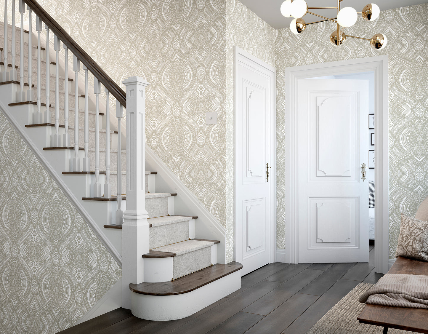 OGEE DAMASK - Natural