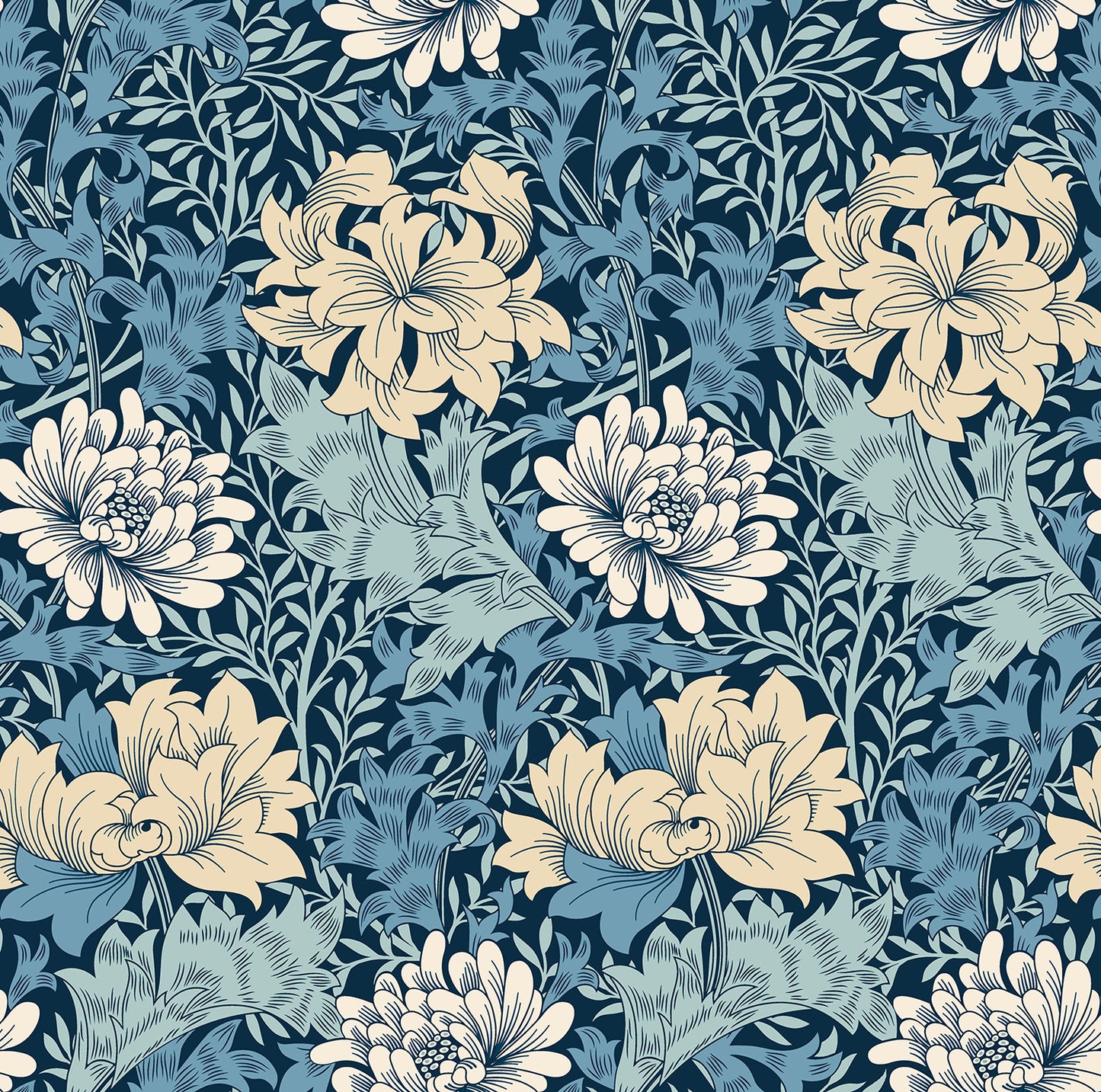CHRYSANTHEMUM - Navy Mix