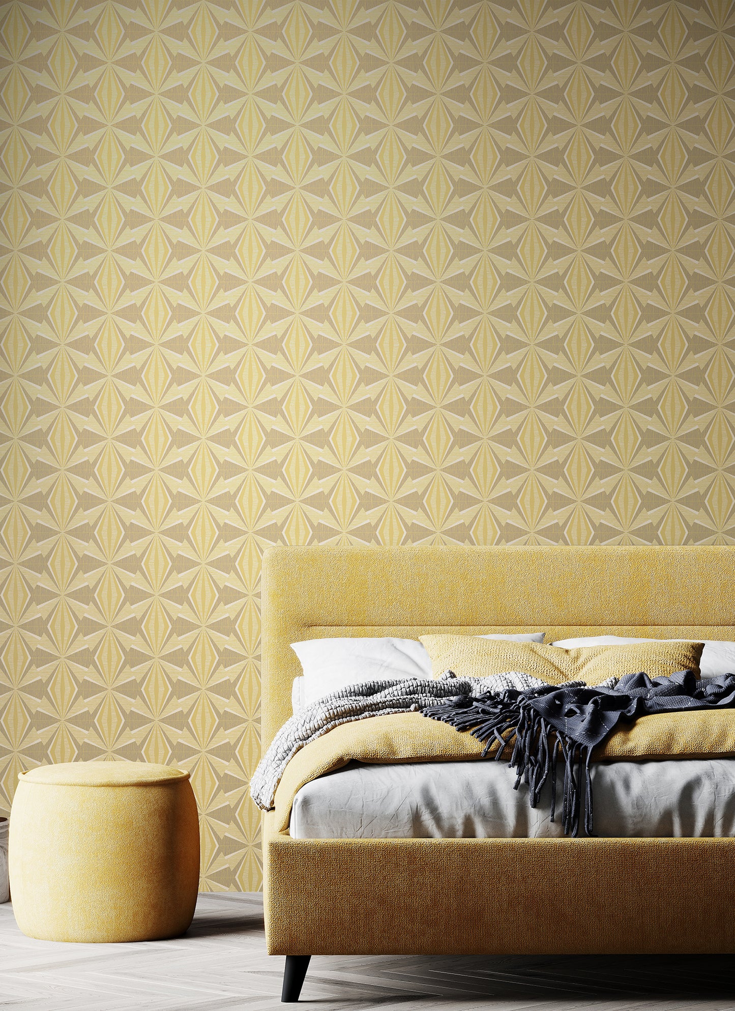 SUNRAY DIAMOND - Grey & Yellow