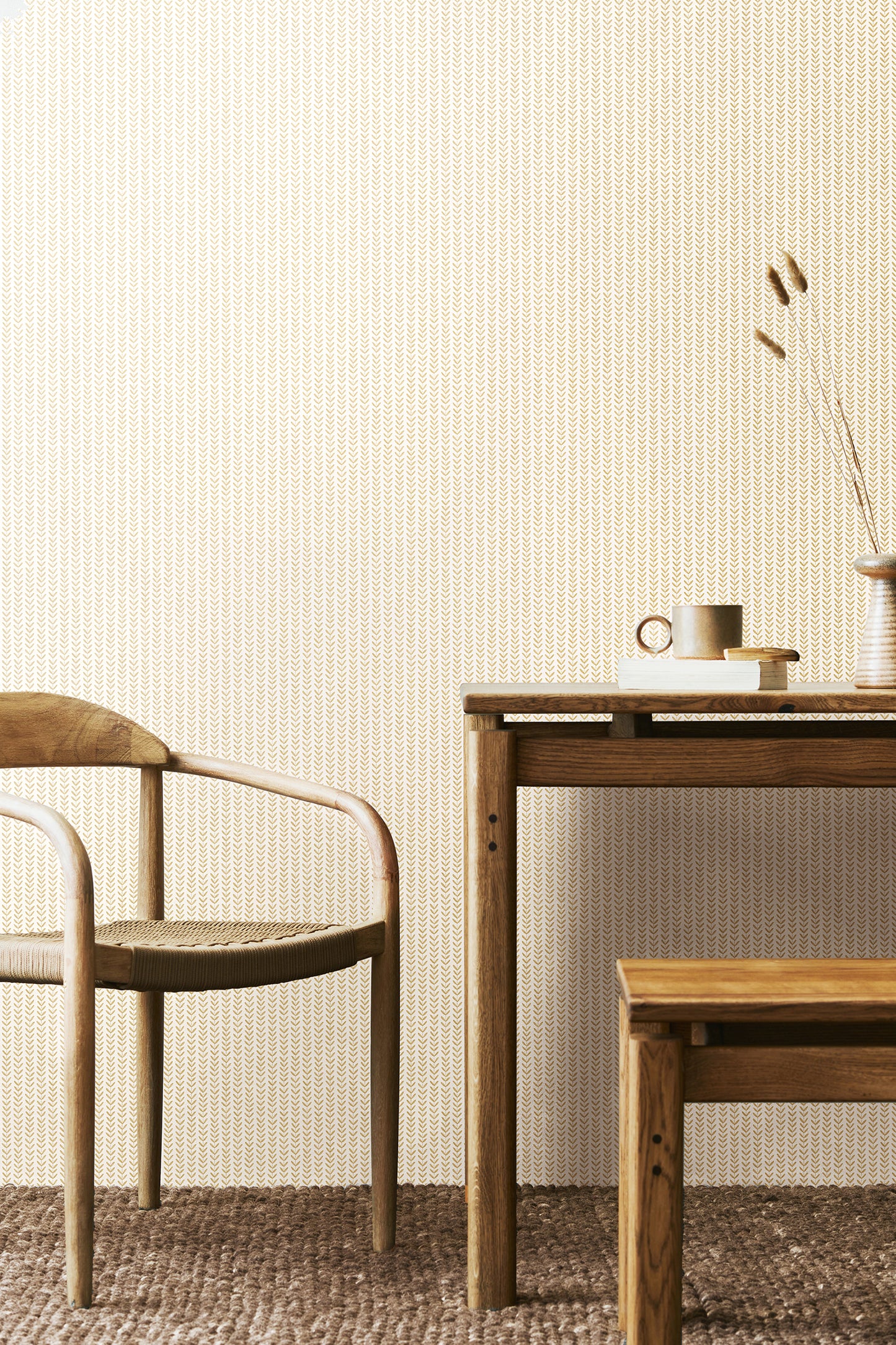 DITSY LEAF STRIPE - Linen
