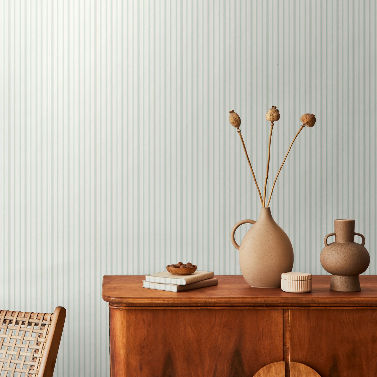 CHALK STRIPE - Seafoam