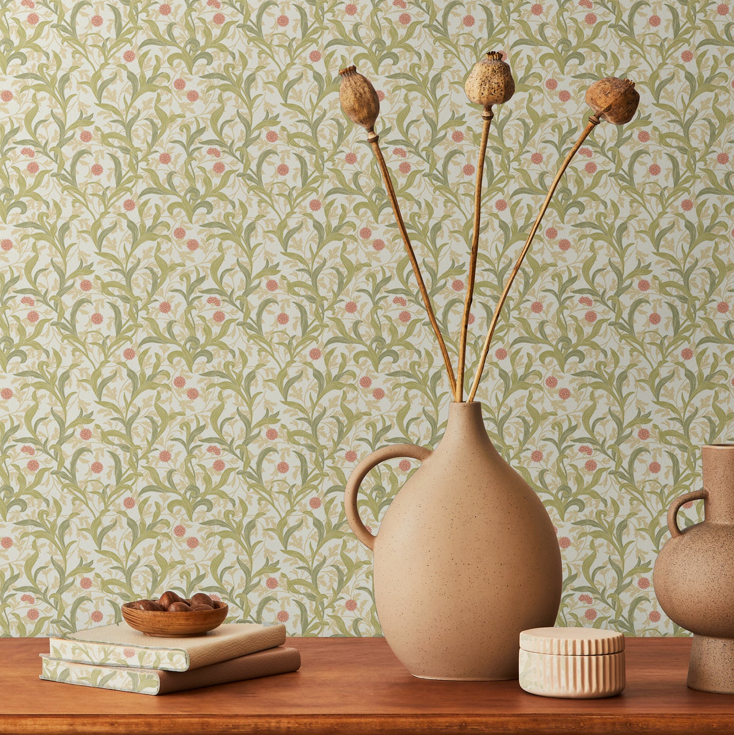 FLORAL TRAIL - Sage & Coral