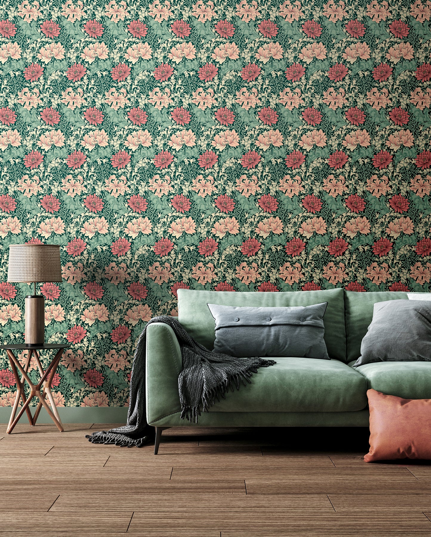 CHRYSANTHEMUM - Green & Pink