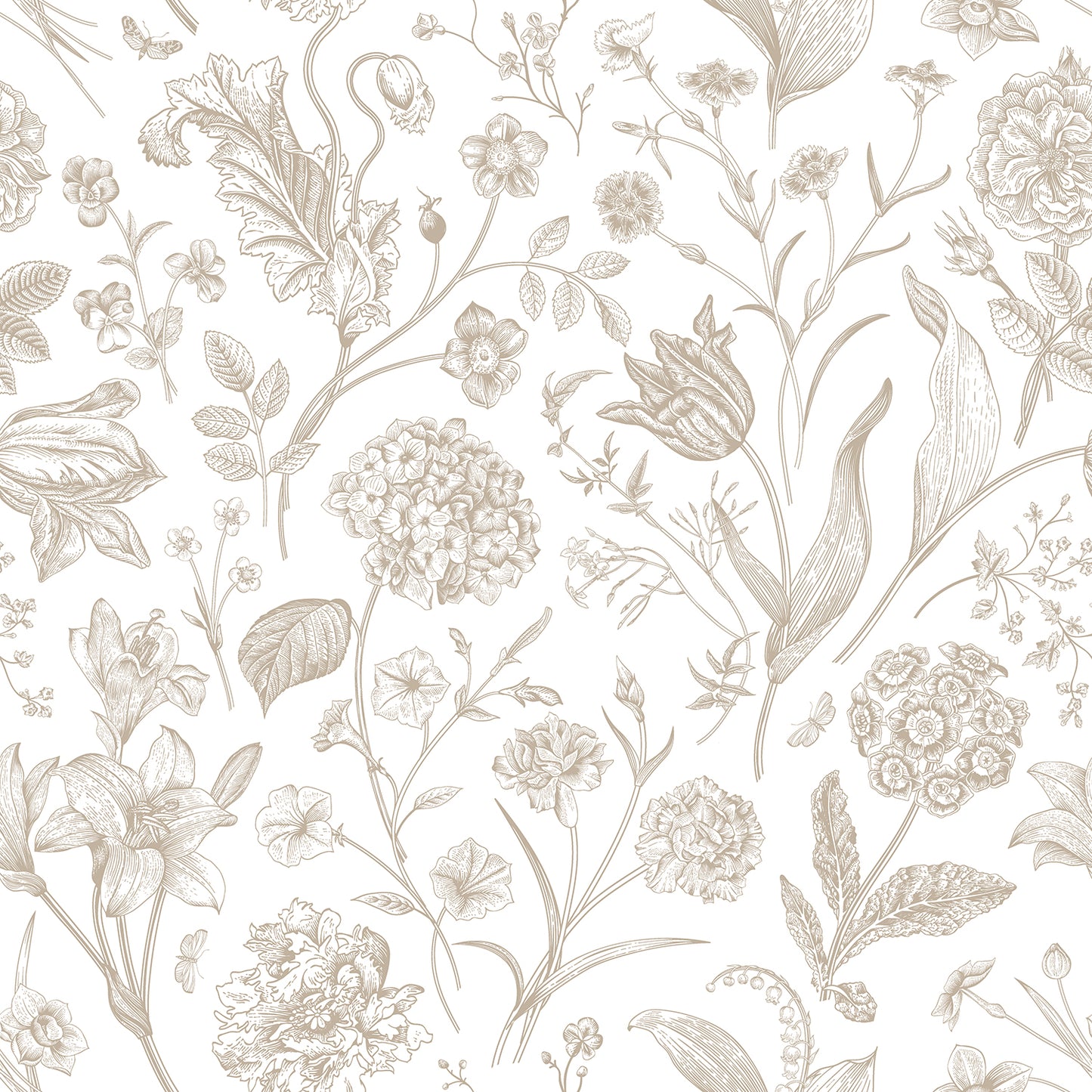FLORAL TOILE - Stone