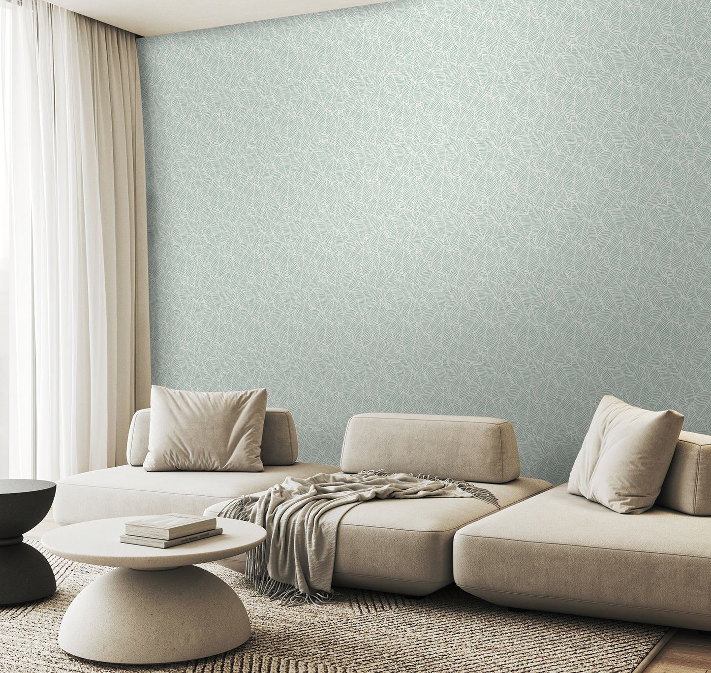 ZEBRA LEAF - Duck Egg Blue