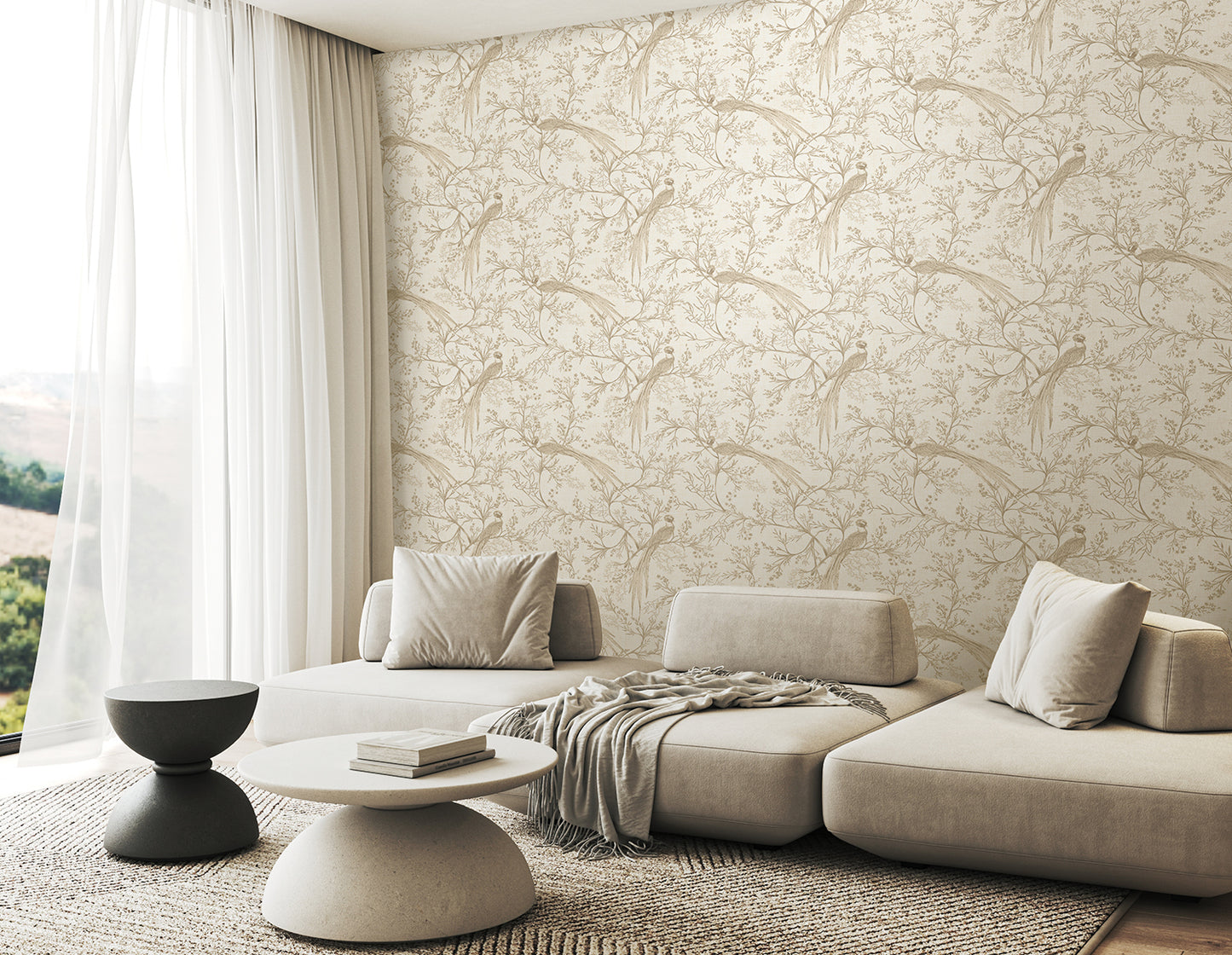 BIRD TOILE - Stone