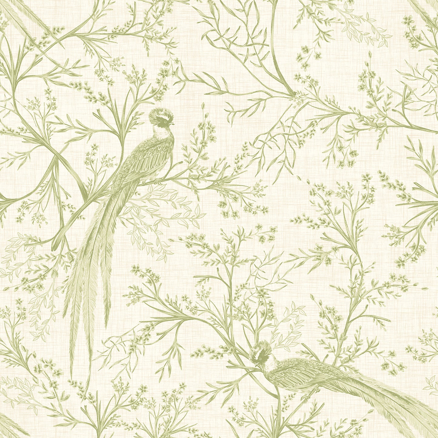 BIRD TOILE - Sage