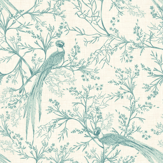 BIRD TOILE - Duckegg Blue