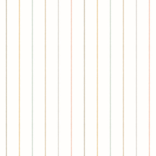 SCALLOP STRIPE - Linen & Straw Mix
