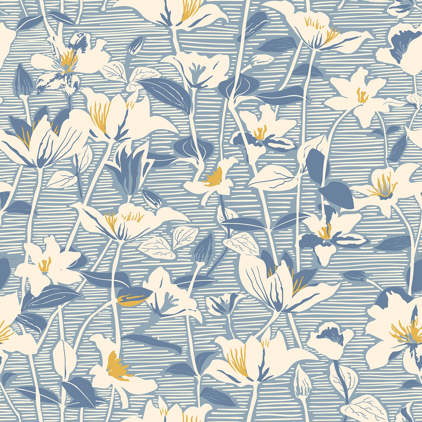 LINO LEAVES - Soft Navy