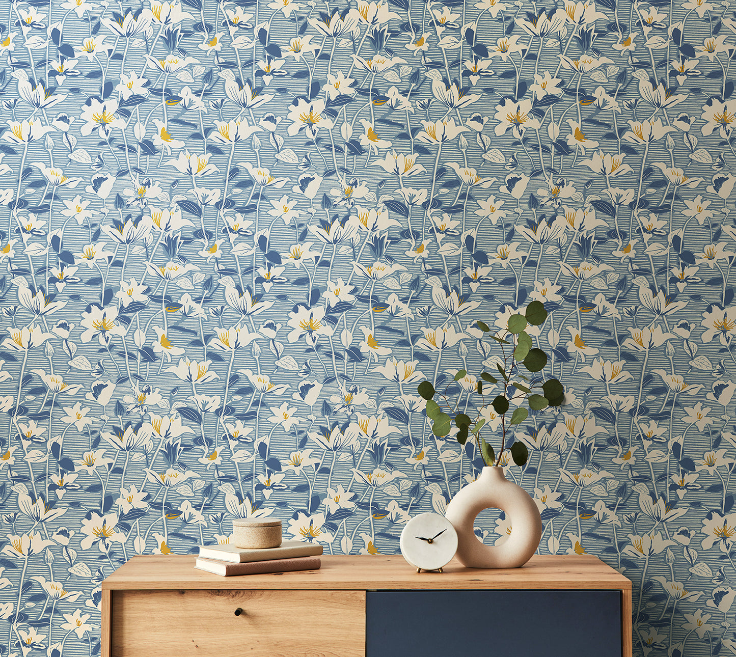 LINO LEAVES - Soft Navy