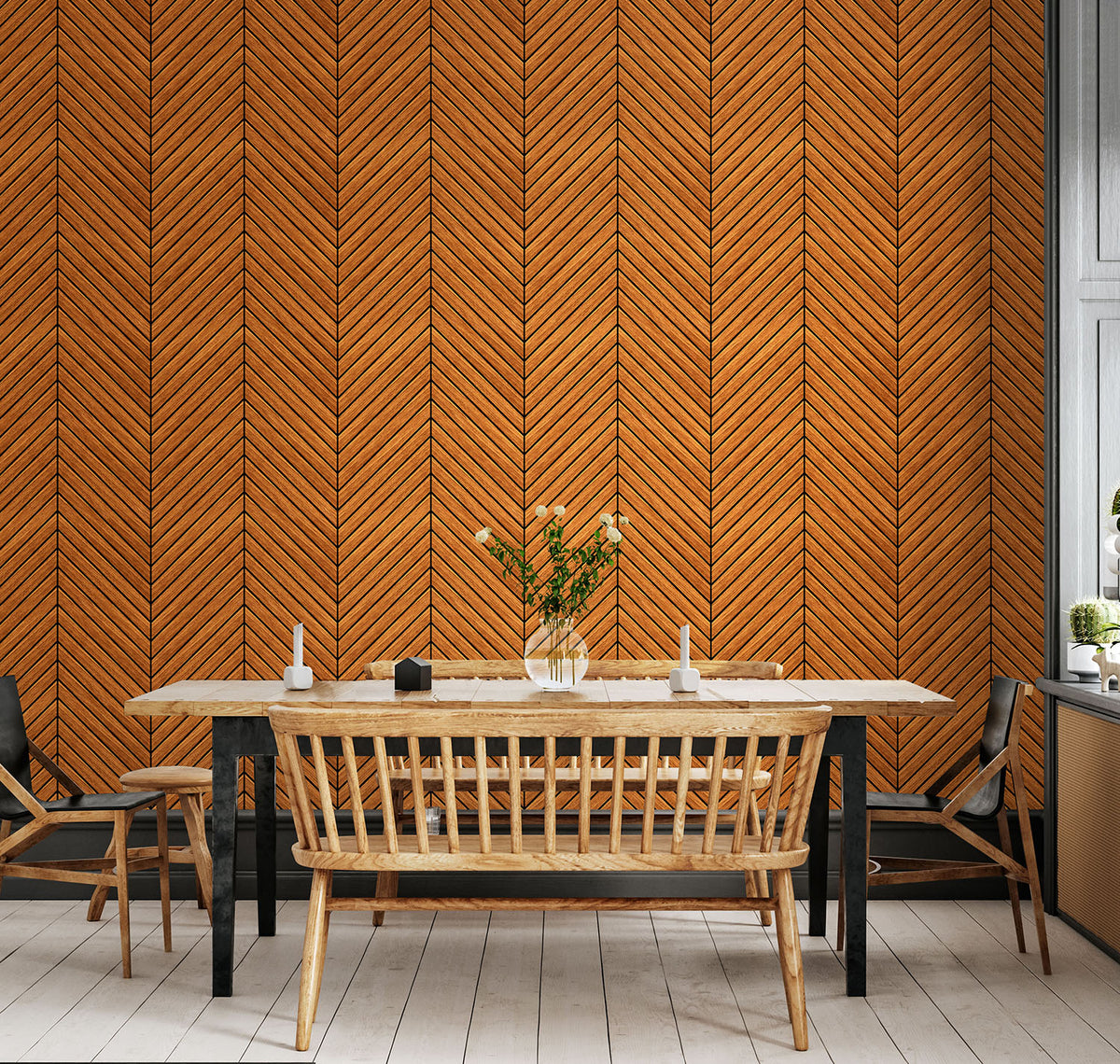 CHEVRON SLAT - Teak