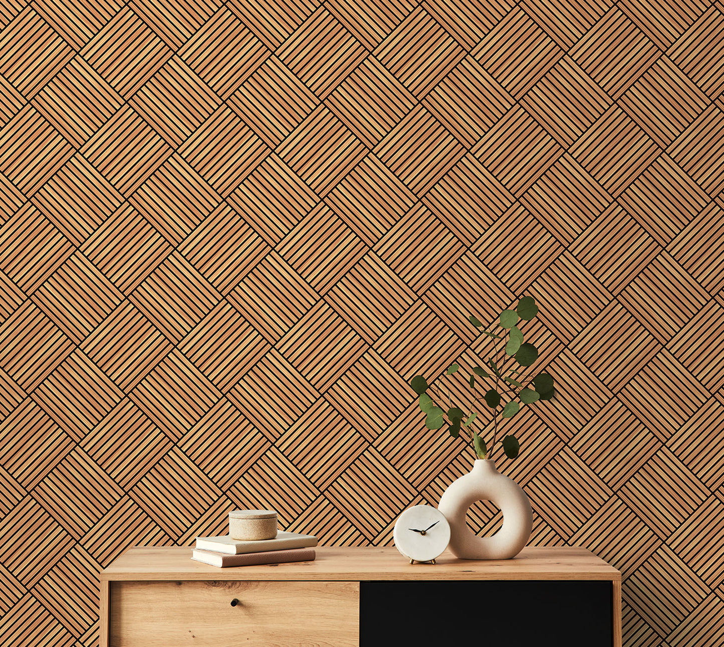 DIAMOND SLAT SMALL - Oak