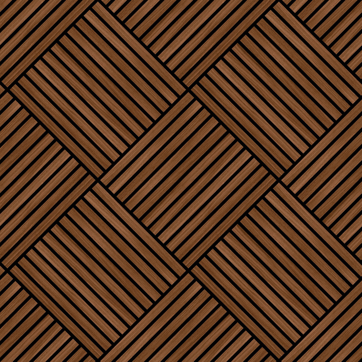 DIAMOND SLAT SMALL - Walnut