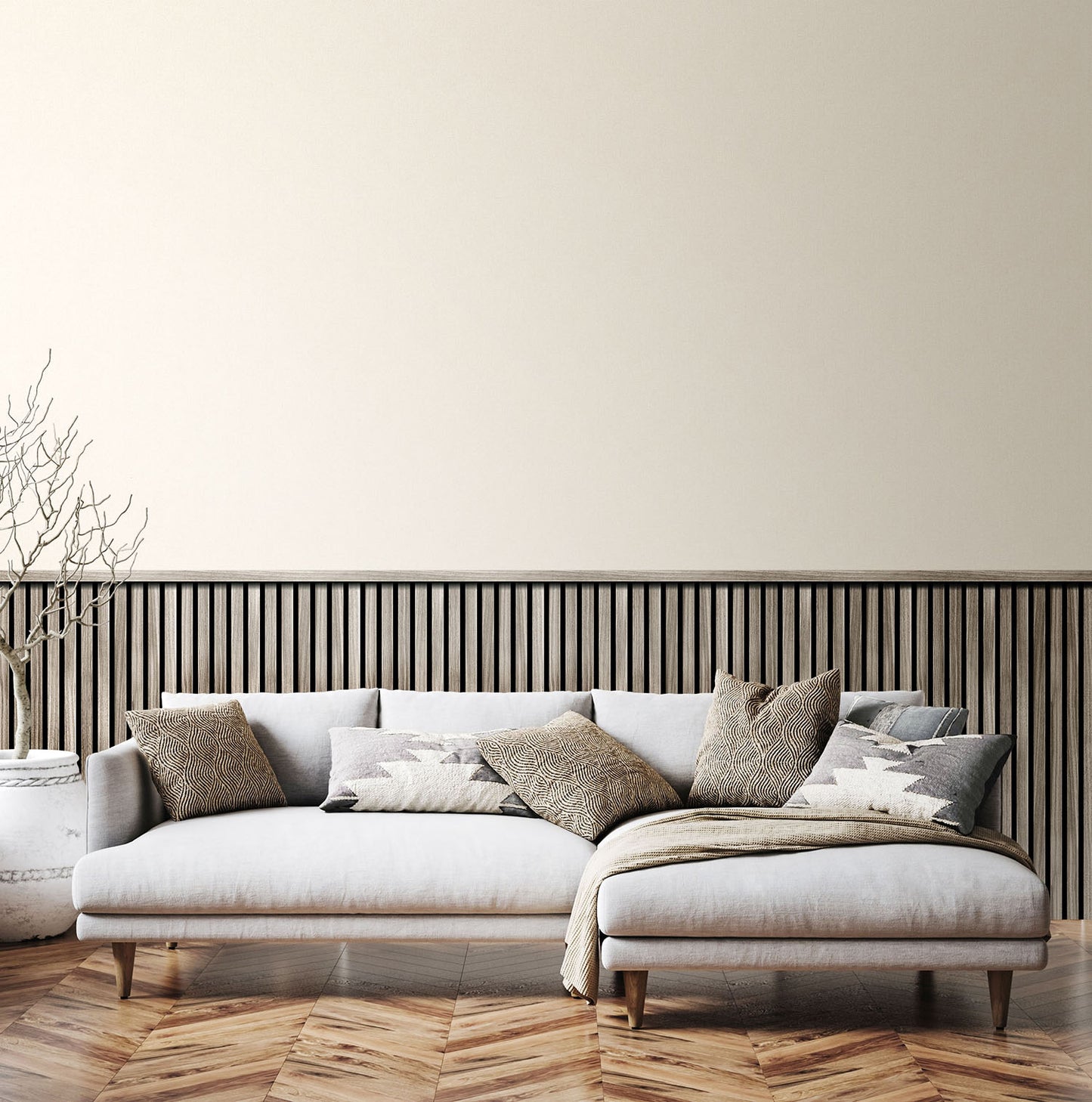 WOOD SLAT TEXTURE - Silver Oak