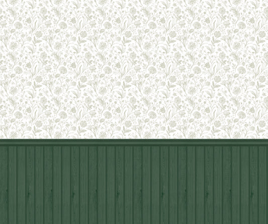 TONGUE & GROOVE FLORAL TOILE - Forest
