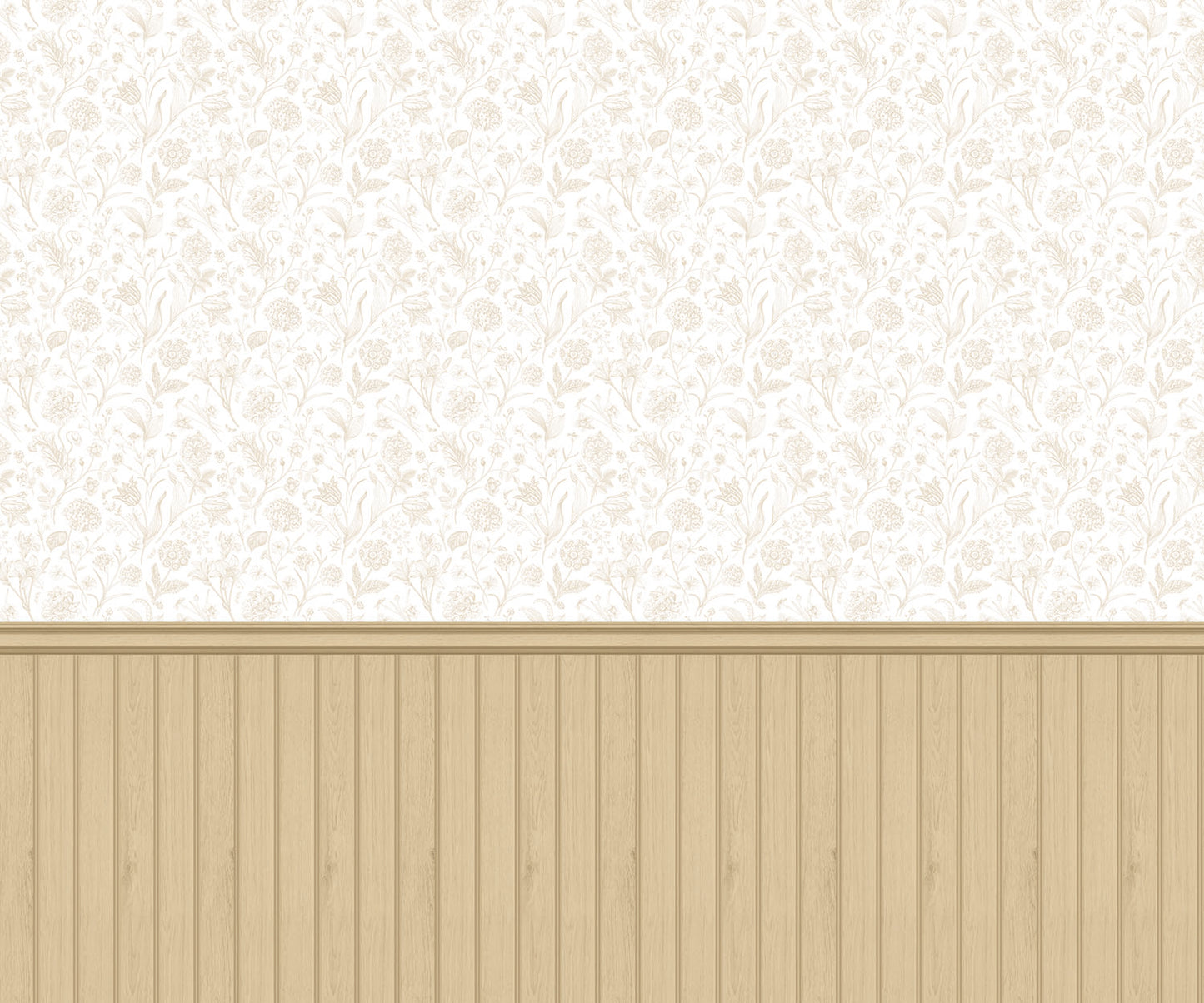 TONGUE & GROOVE FLORAL TOILE - Sand