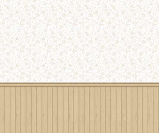 TONGUE & GROOVE FLORAL TOILE - Sand