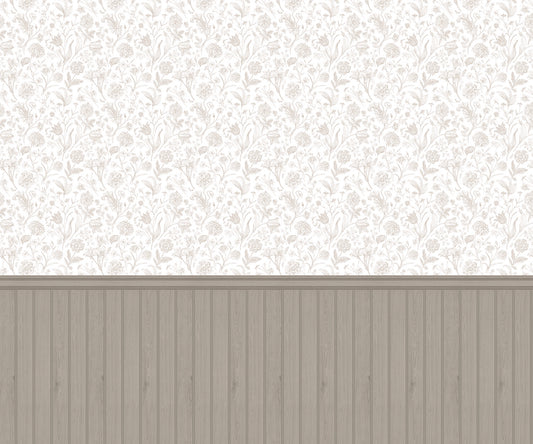 TONGUE & GROOVE FLORAL TOILE - Mink