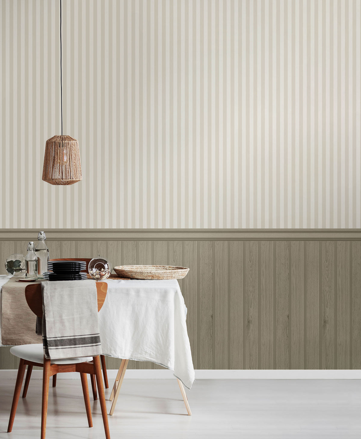 TONGUE & GROOVE STRIPE - Stone
