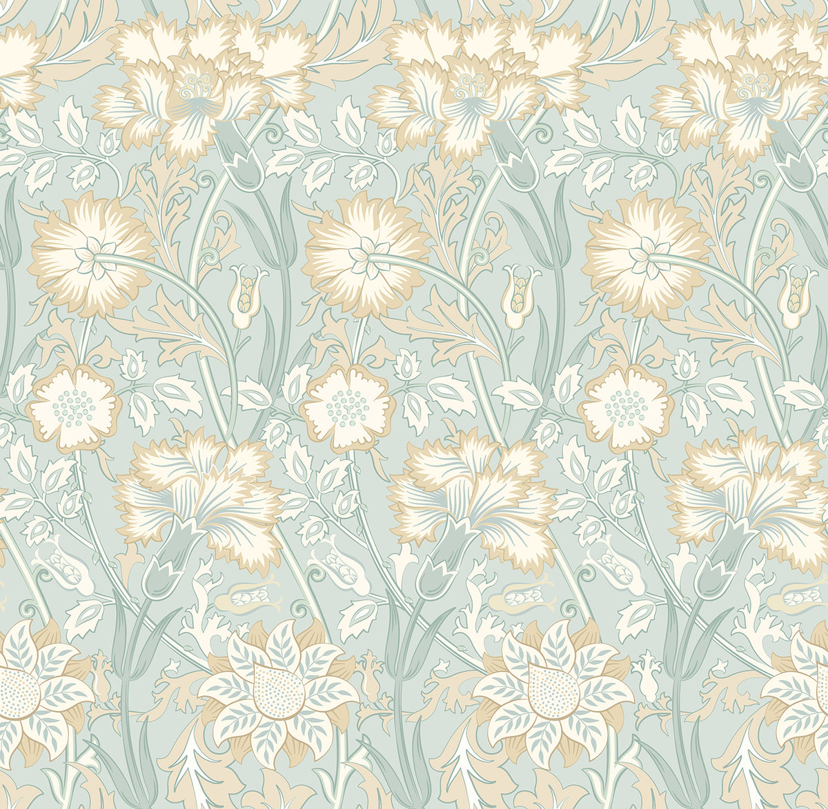 IRIS MEADOW - Seafoam & Straw