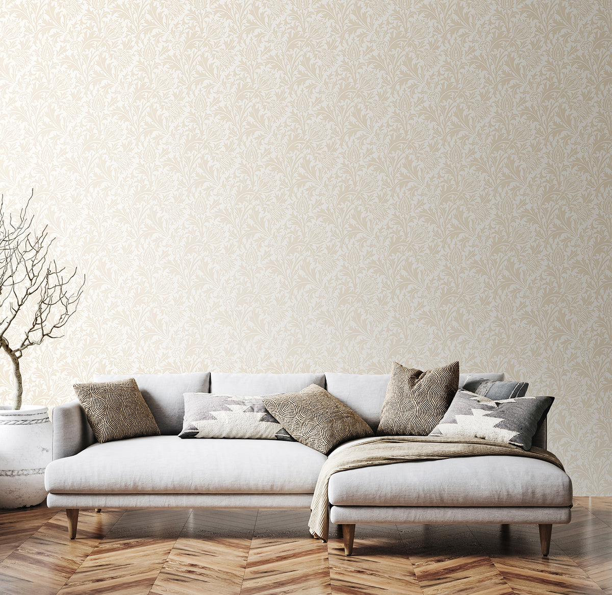 THISTLE DAMASK - Oyster