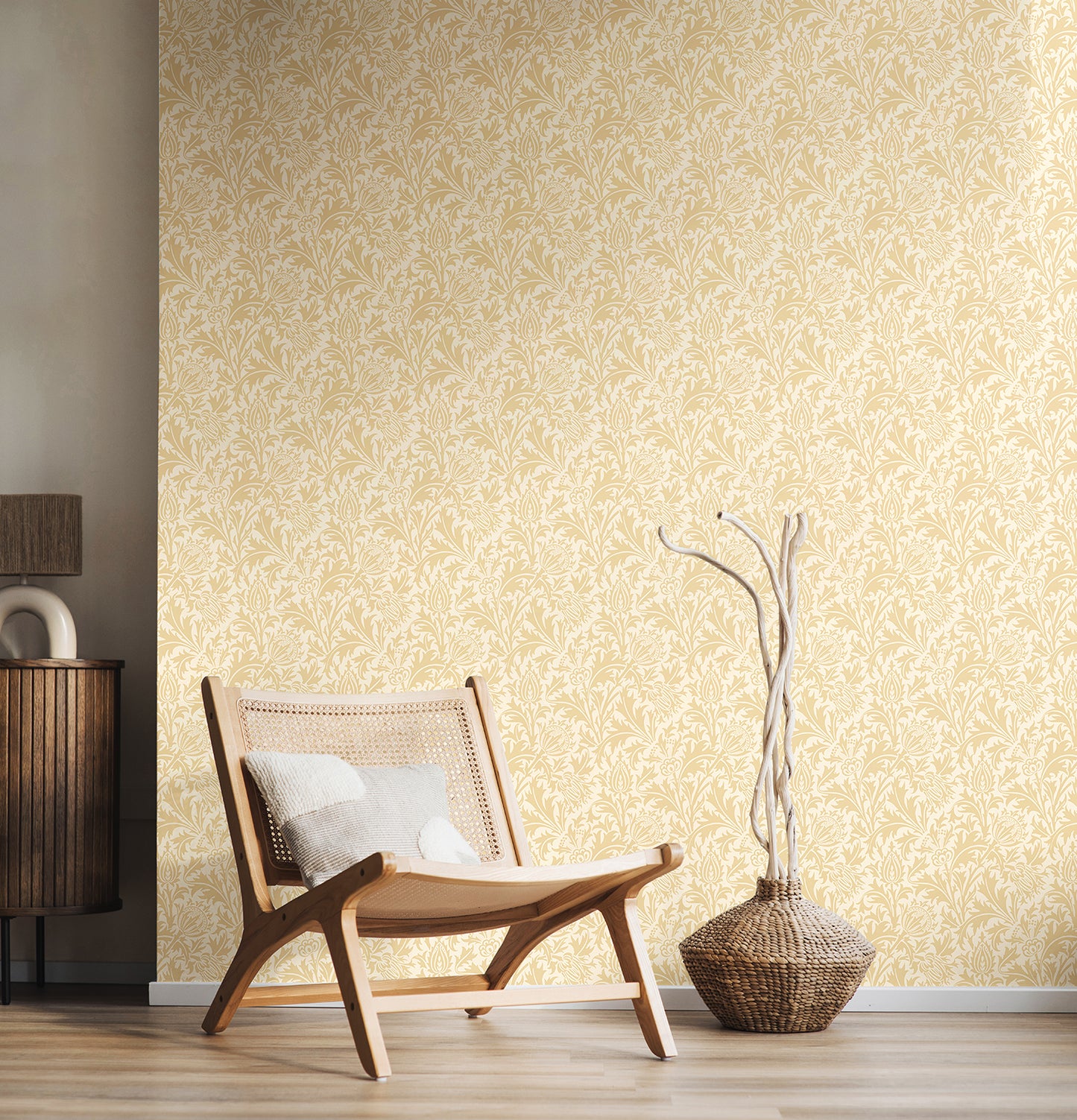 THISTLE DAMASK - Soft Gold