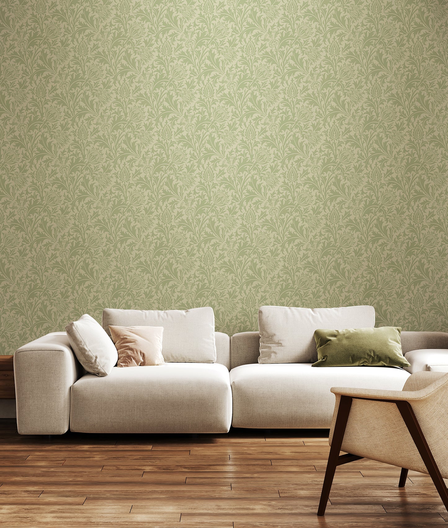 THISTLE DAMASK - Sage