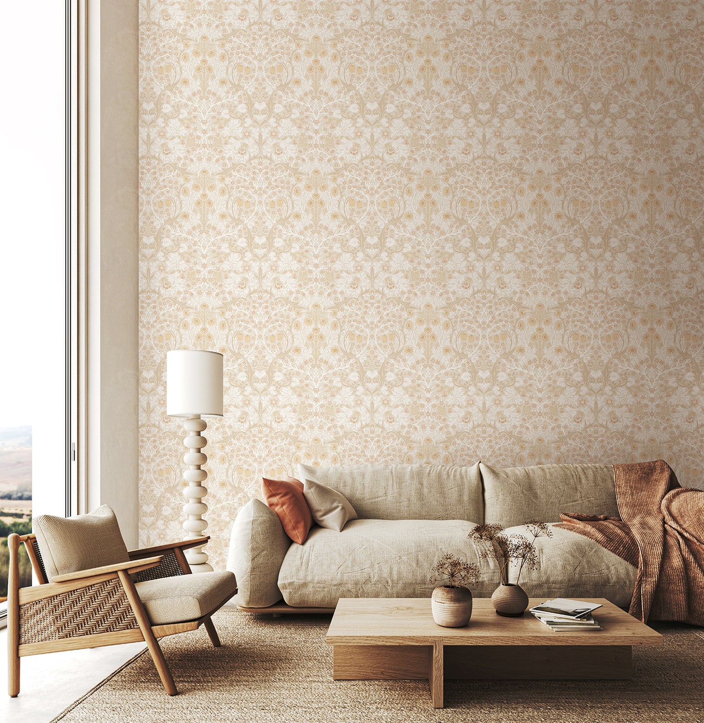 BLACKTHORN DAMASK - Linen Mix