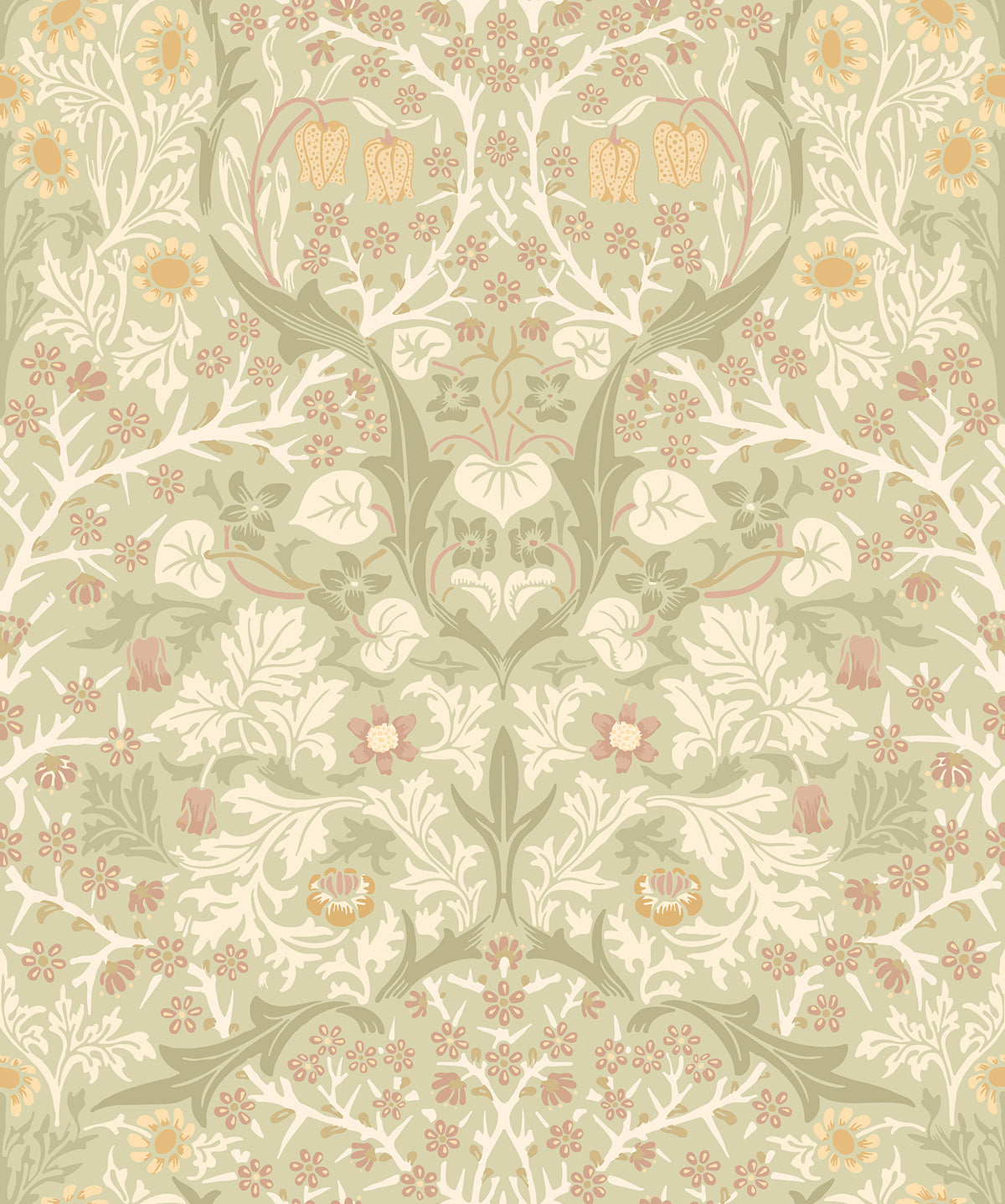 BLACKTHORN DAMASK - Olive & Clay