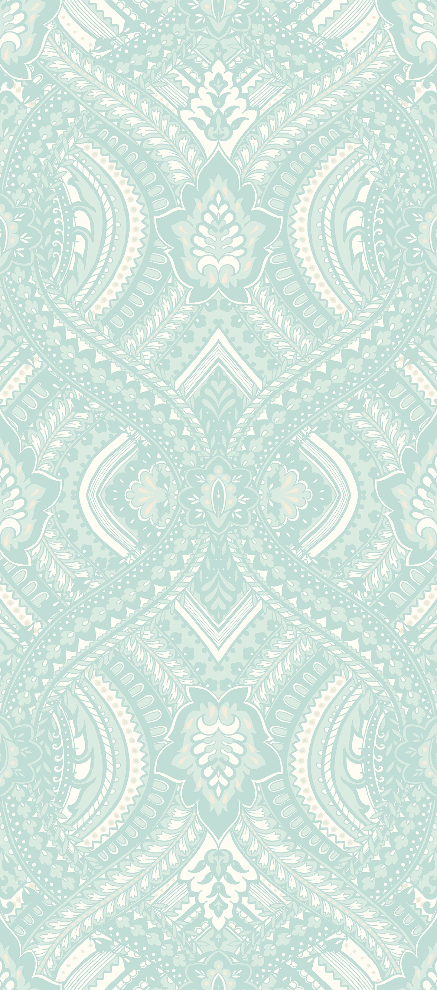OGEE DAMASK - Duck Egg Blue