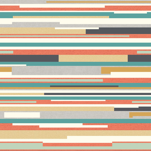 HORIZONTAL STRIPE - Orange & Blue