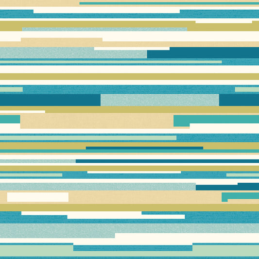 HORIZONTAL STRIPE - Teal Blue