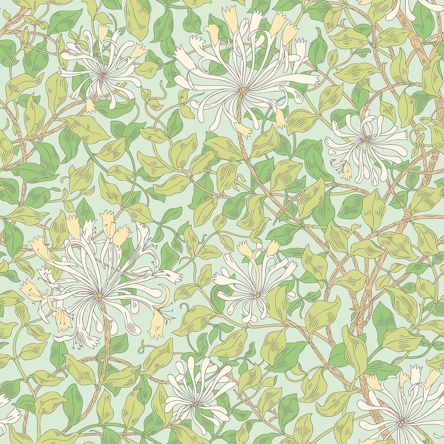 HONEYSUCKLE LEAF TRAIL - Duckegg Blue