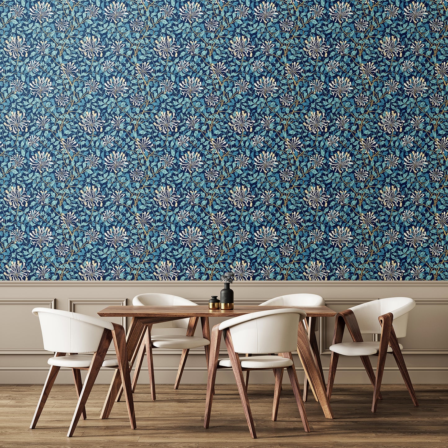 HONEYSUCKLE LEAF TRAIL - Navy Blue
