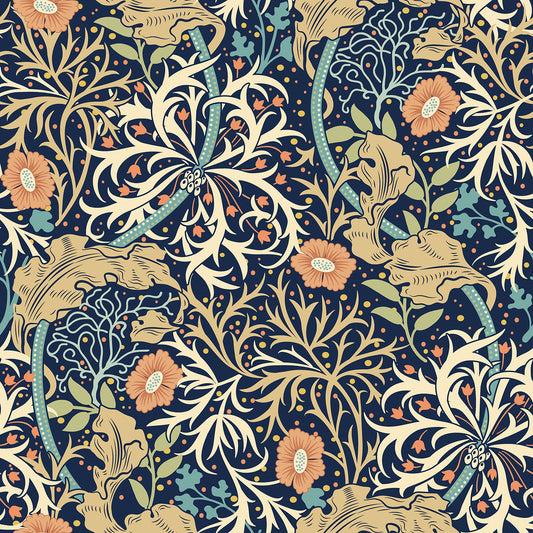 SEAWEED GARDEN - Navy Blue