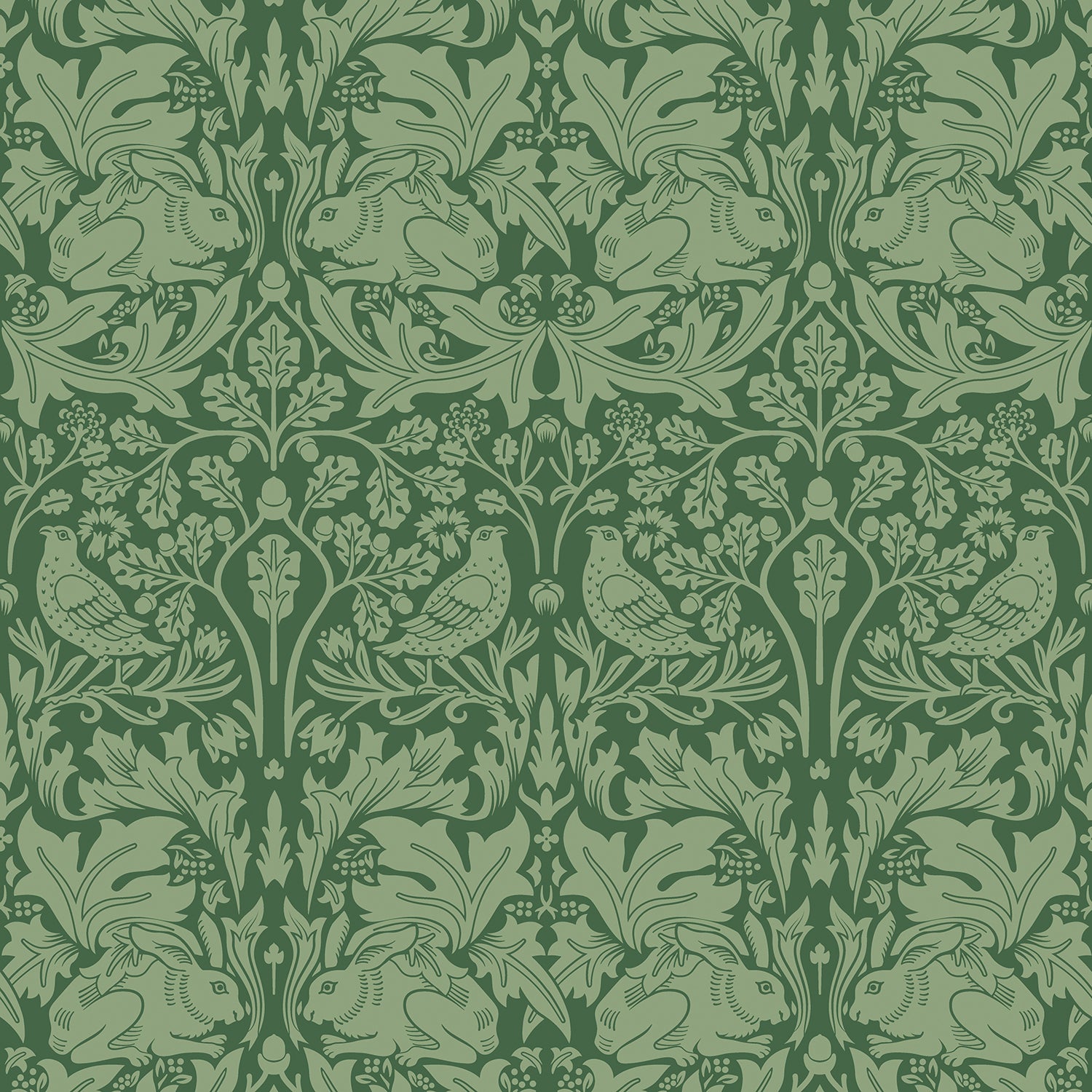 FOREST RABBIT - Forest Green – Hoopla Walls