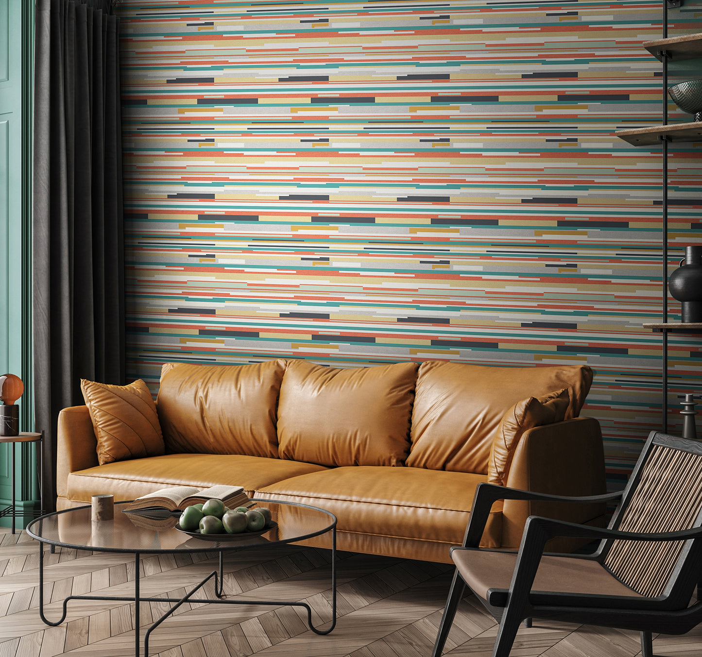 HORIZONTAL STRIPE - Orange & Blue