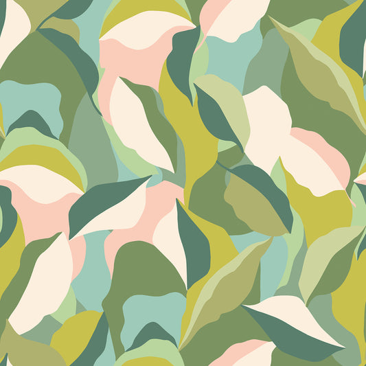 LEAFY PATCHWORK - Forest Green