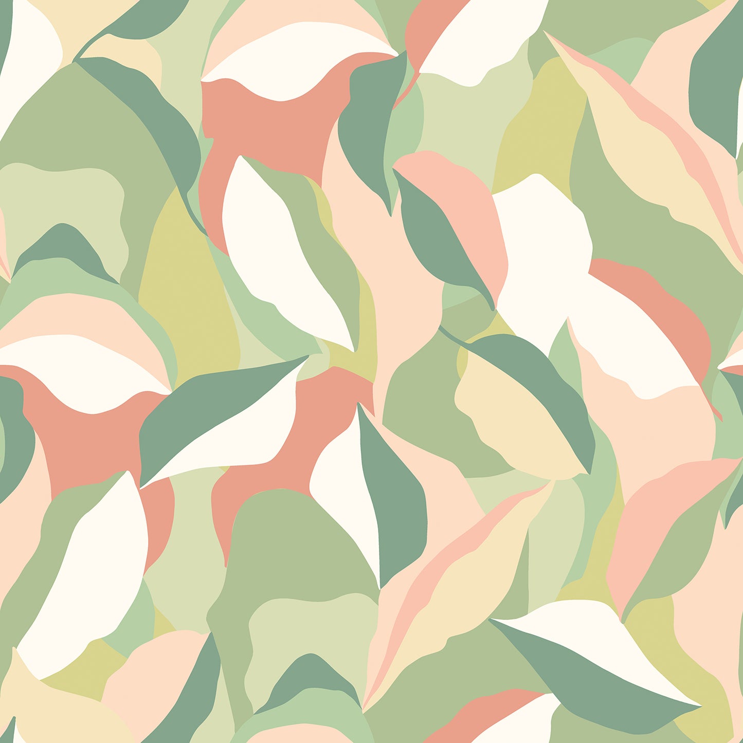 LEAFY PATCHWORK - Olive & Blush