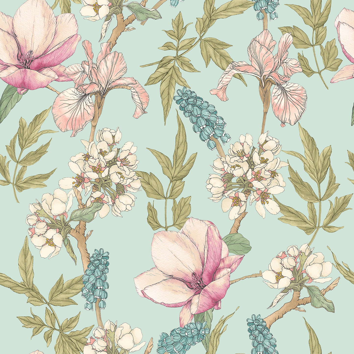 ORCHID BLOOM - Duck Egg & Blush