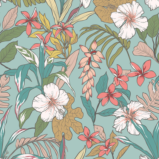 OASIS - Coral & Teal