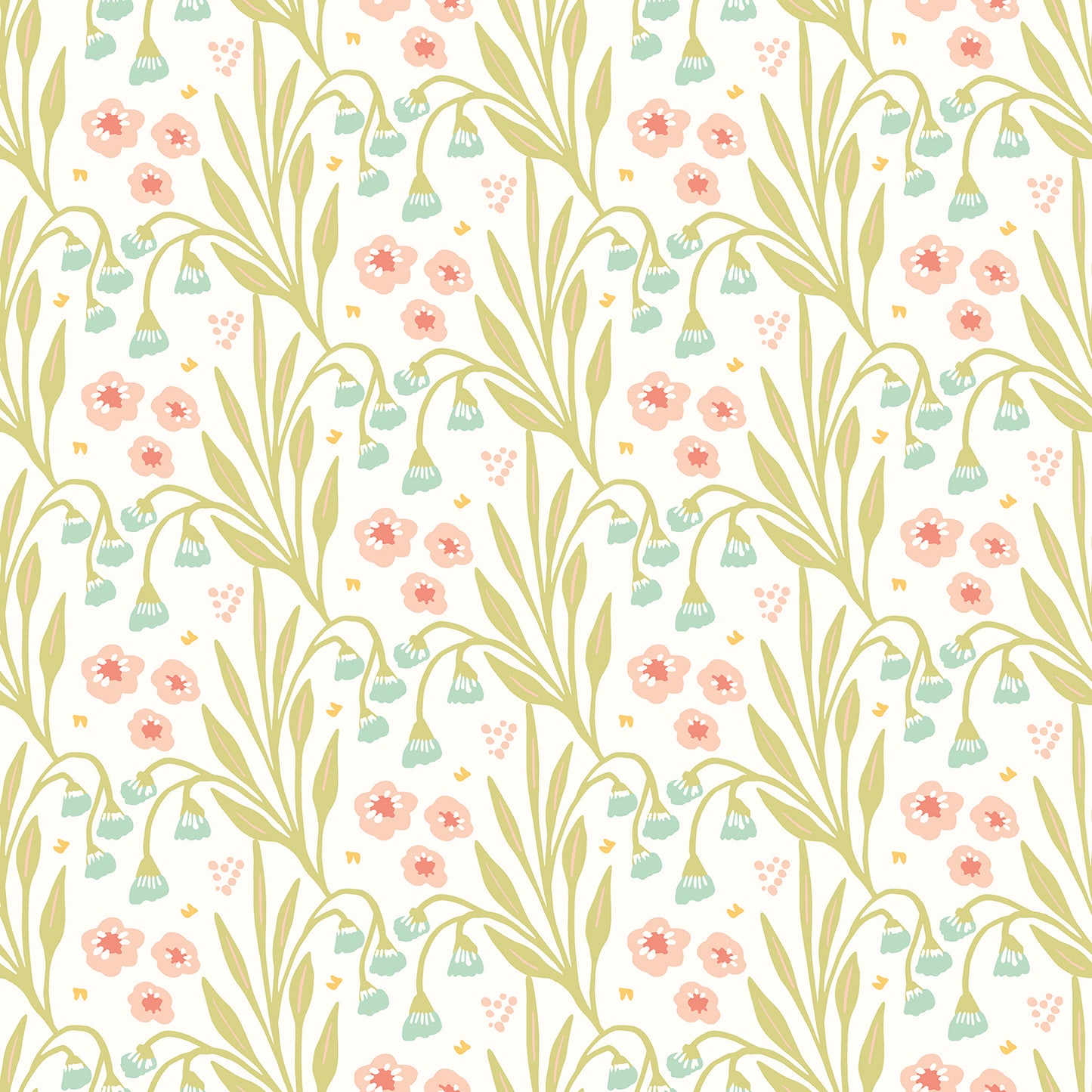 MEADOW STRIPE - Peach & Duck Egg