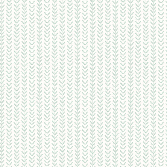 DITSY LEAF STRIPE - Duck Egg